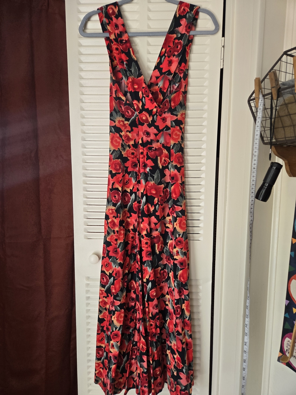 All That Jazz Red Floral V-Neck Maxi Dress